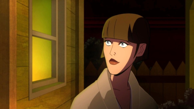 Gilda Dent sitting outside in Batman: The Long Halloween