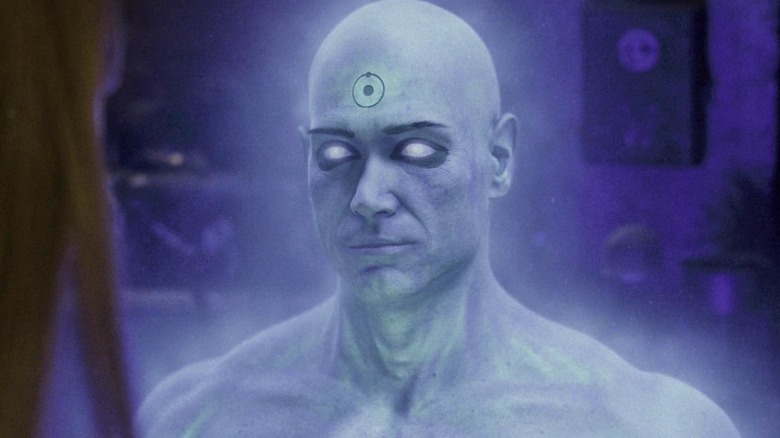 Doctor Manhattan speaking to Silk Spectre II in "Watchmen" (2009)