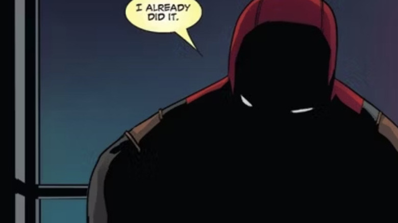 Deadpool holds woman's arm
