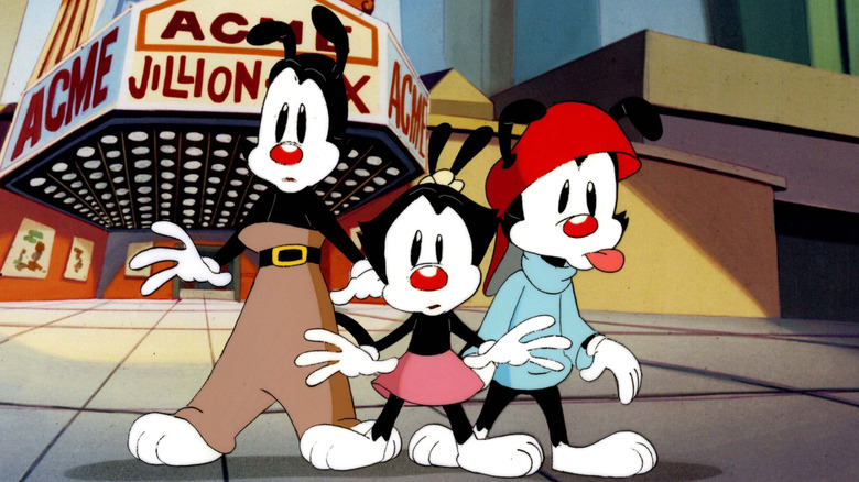 Yakko Wakko and Dot are perplexed in 