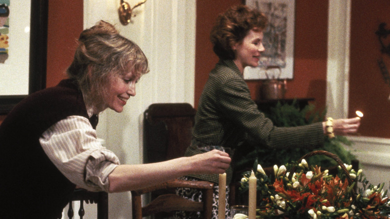 Hannah and Holly lighting candles in "Hannah and Her Sisters" (1986)