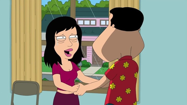 Brenda crying in front of Quagmire on "Family Guy"