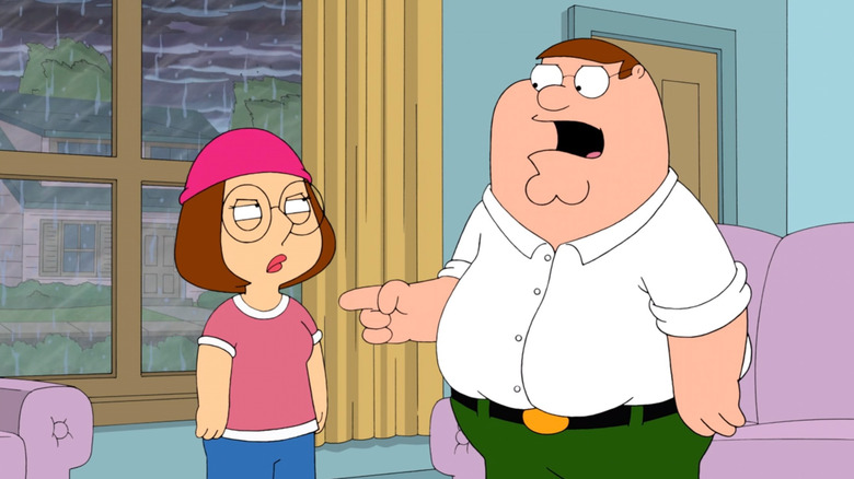 Peter yelling at Meg on "Family Guy"