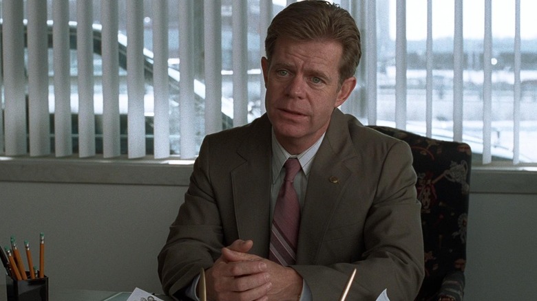 Jerry Lundegaard answering questions in his office in Fargo (1996)