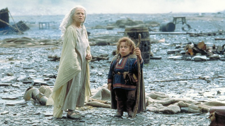 Willow and Raziel standing on the battlefield in "Willow"