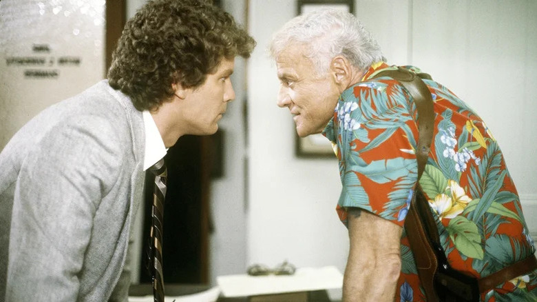 Skid McCormick and Milton C. Hardcastle facing off on Hardcastle and McCormick