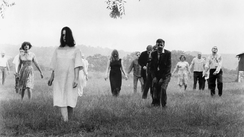 Ghouls on the prowl in Night of the Living Dead (1968)