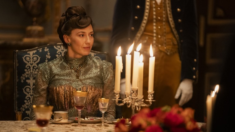 Bertha at dinner on The Golden Age
