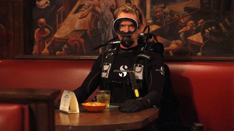 Barney in a scuba suit on How I Met Your Mother