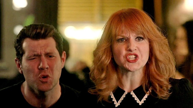 Billy and Julie yelling in Difficult People