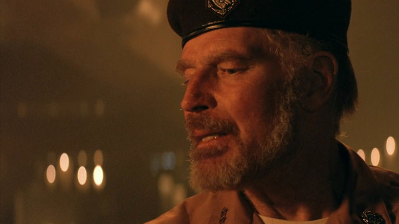 Admiral "Skeet" Kelso looking down in Solar Crisis