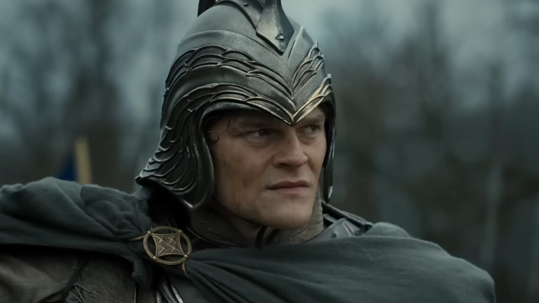 Elrond in battle armor in The Rings of Power