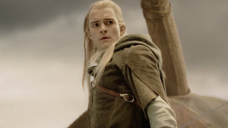 Legolas looking back over his shoulder in The Return of the King