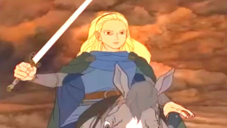 Eowyn raising her sword