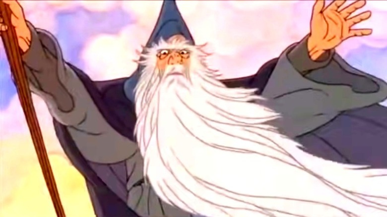 Gandalf raising his staff