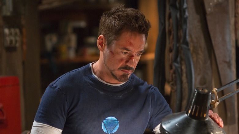Tony Stark tinkering away in 