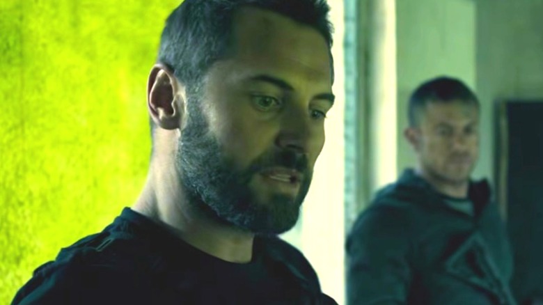 Samuel Wyatt looking serious on "Strike Back" (2010-2020)