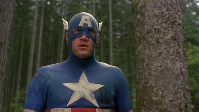 Captain America looking forlorn in Captain America (1990)