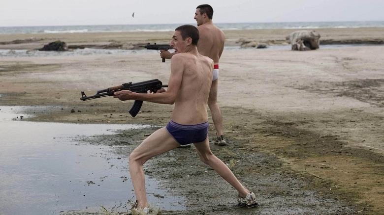 Marco and Ciro shooting guns in Gomorrah (2008)