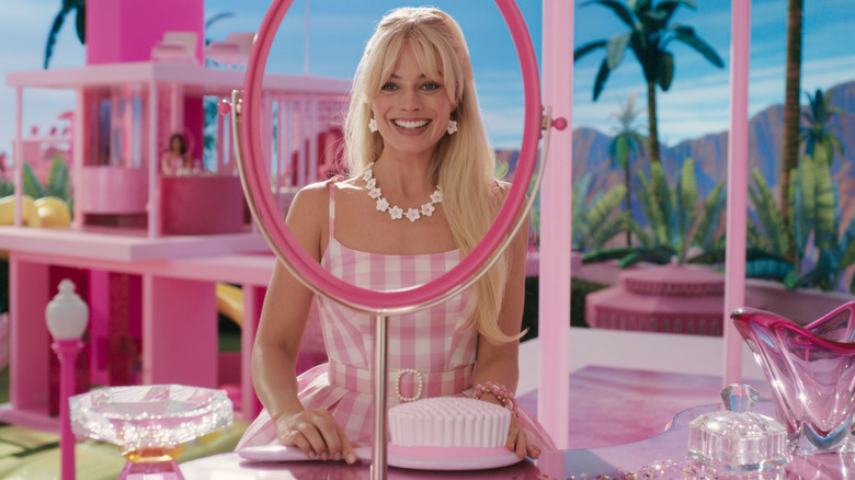 Barbie all ready for the day ahead in "Barbie" (2023)