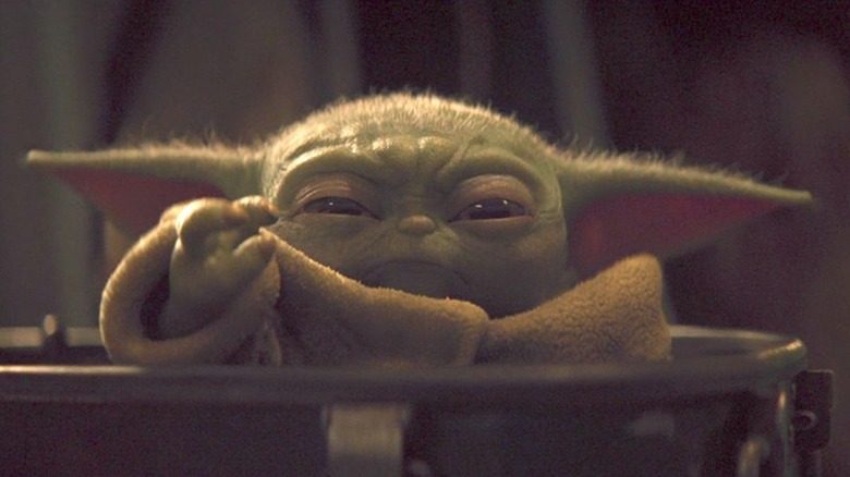 Grogu using the Force in 