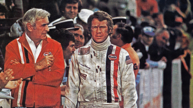 Michael Delaney in a dirty racing suit in Le Mans