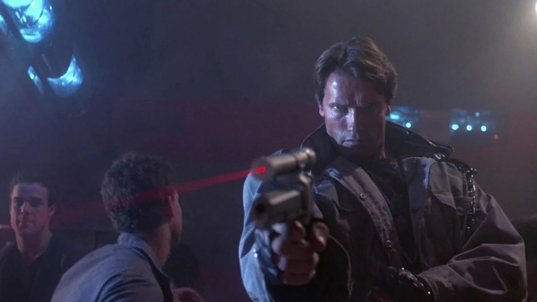The Terminator attacking in a nightclub in The Terminator (1984)