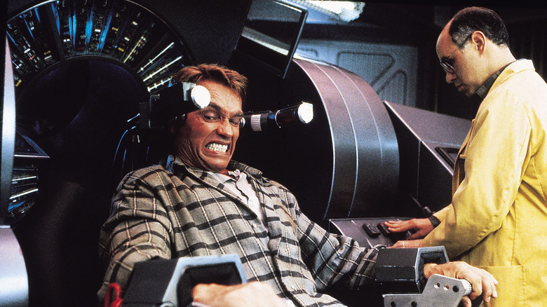 Douglas Quaid having memories implanted by Rekall in Total Recall (1990)