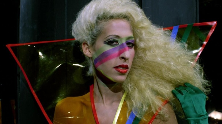 Margaret wearing face makeup in Liquid Sky