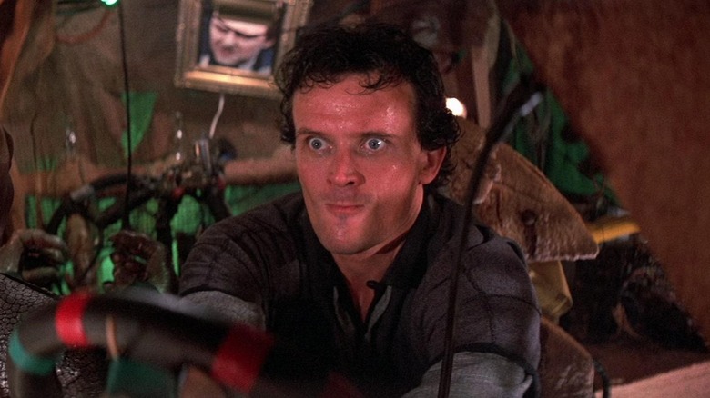 Dr. Buckaroo Banzai staring intensely in The Adventures of Buckaroo Banzai Across the 8th Dimension