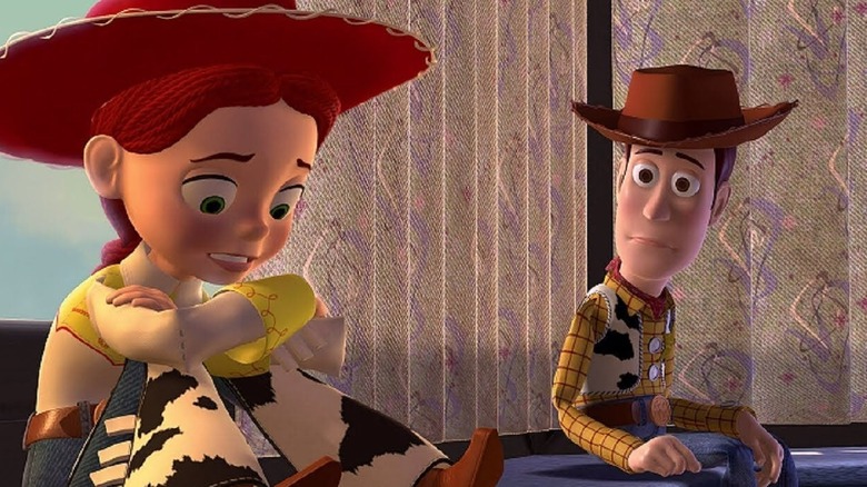 Woody listening to Jesse talk in "Toy Story 2" (1999)