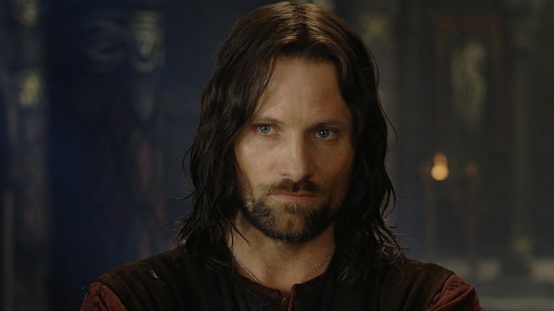 Aragorn looking at someone in Return of the King