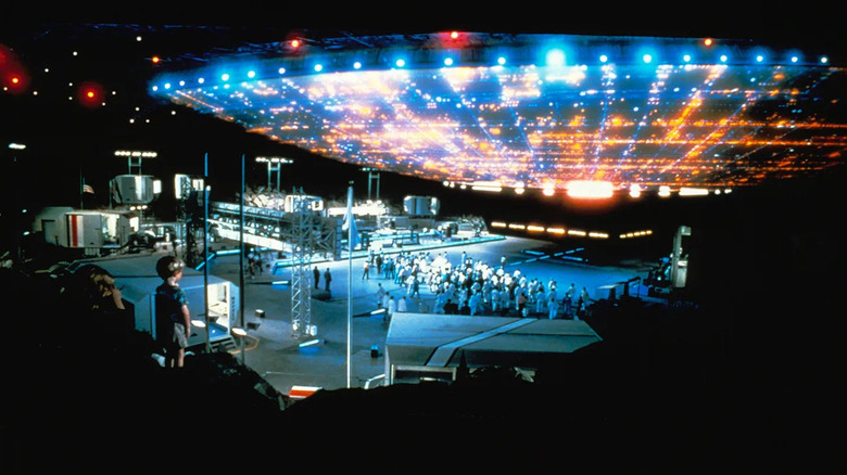 The Mothership landing at Devil's Tower in Close Encounters of the Third Kind