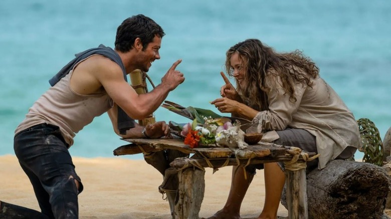 Bradley Preston and Linda Liddle testing each other in Send Help (2026)