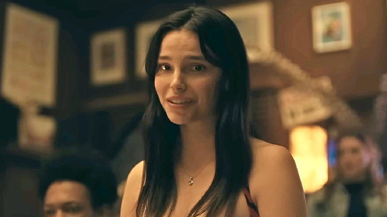 Nikki Freeman smiling uncomfortably in 