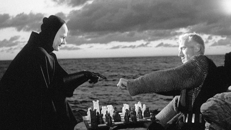 The famous chess scene from "The Seventh Seal" (1957)