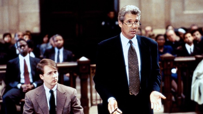 Martin Vail defending Aaron Stampler in court in "Primal Fear"