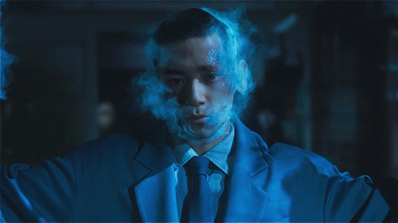Ren Tsutsumida turning into the Human Vapor on Human Vapor