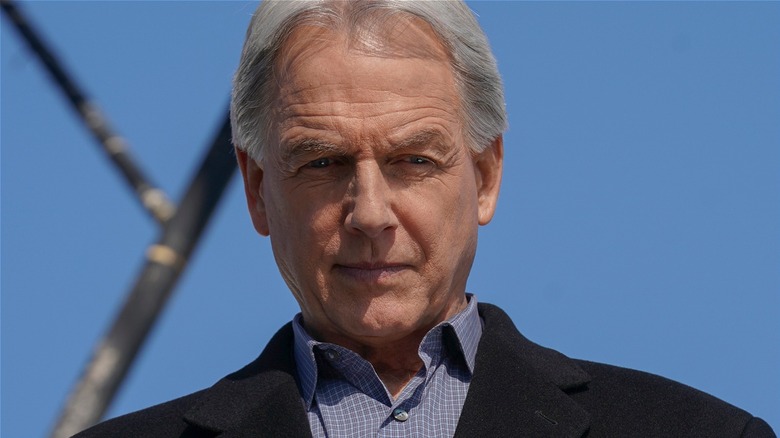Leroy Jethro Gibbs squinting outside in 