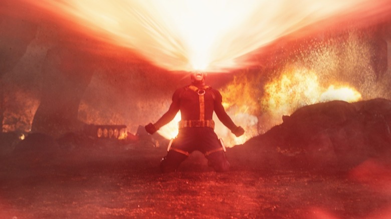 Cyclops unleashing his powers on some Sentinels in Avengers: Doomsday (2026)