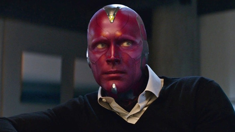 Vision offering up his stern perspective in "Captain America: Civil War" (2016)