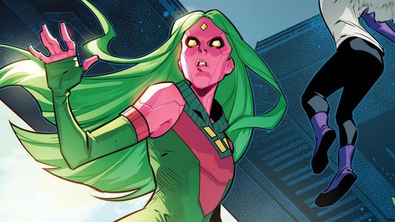 Vivian Vision looking back in her Marvel Comics iteration (2018)