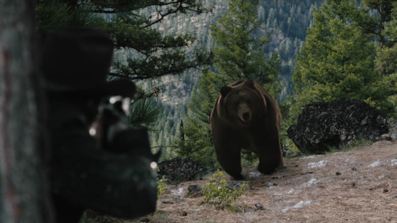 Rip Wheeler faces down a bear on Yellowstone (2018-2024)