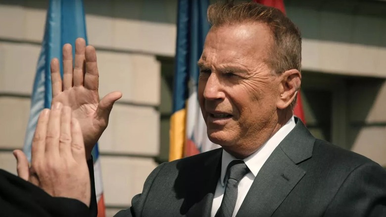 Governor John Dutton being sworn in on Yellowstone (2018-2024)