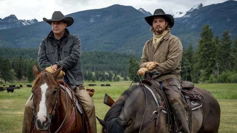 John and Kayce Dutton on horseback on Yellowstone (2018-2024)