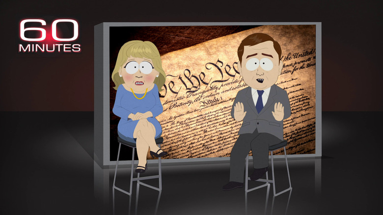 Panicked 60 Minutes anchors on "South Park"