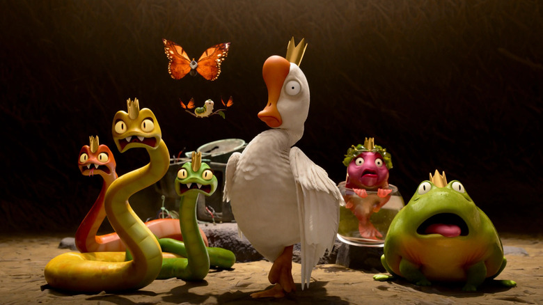 The Animal Council looking repulsed in Hoppers (2026)