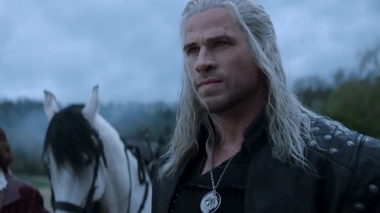 Geralt looks out across the landscape in The Witcher