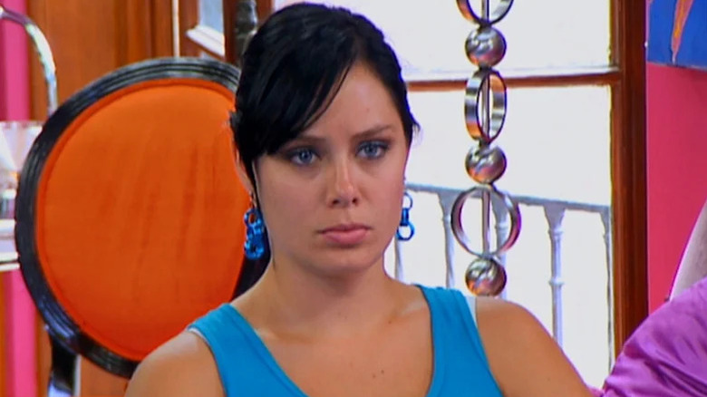 A contestant looks concerned on the set of Scream Queens