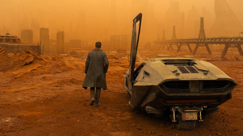 K walking into an irradiated Las Vegas in "Blade Runner 2049" (2017)